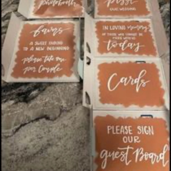 Table numbers and signs